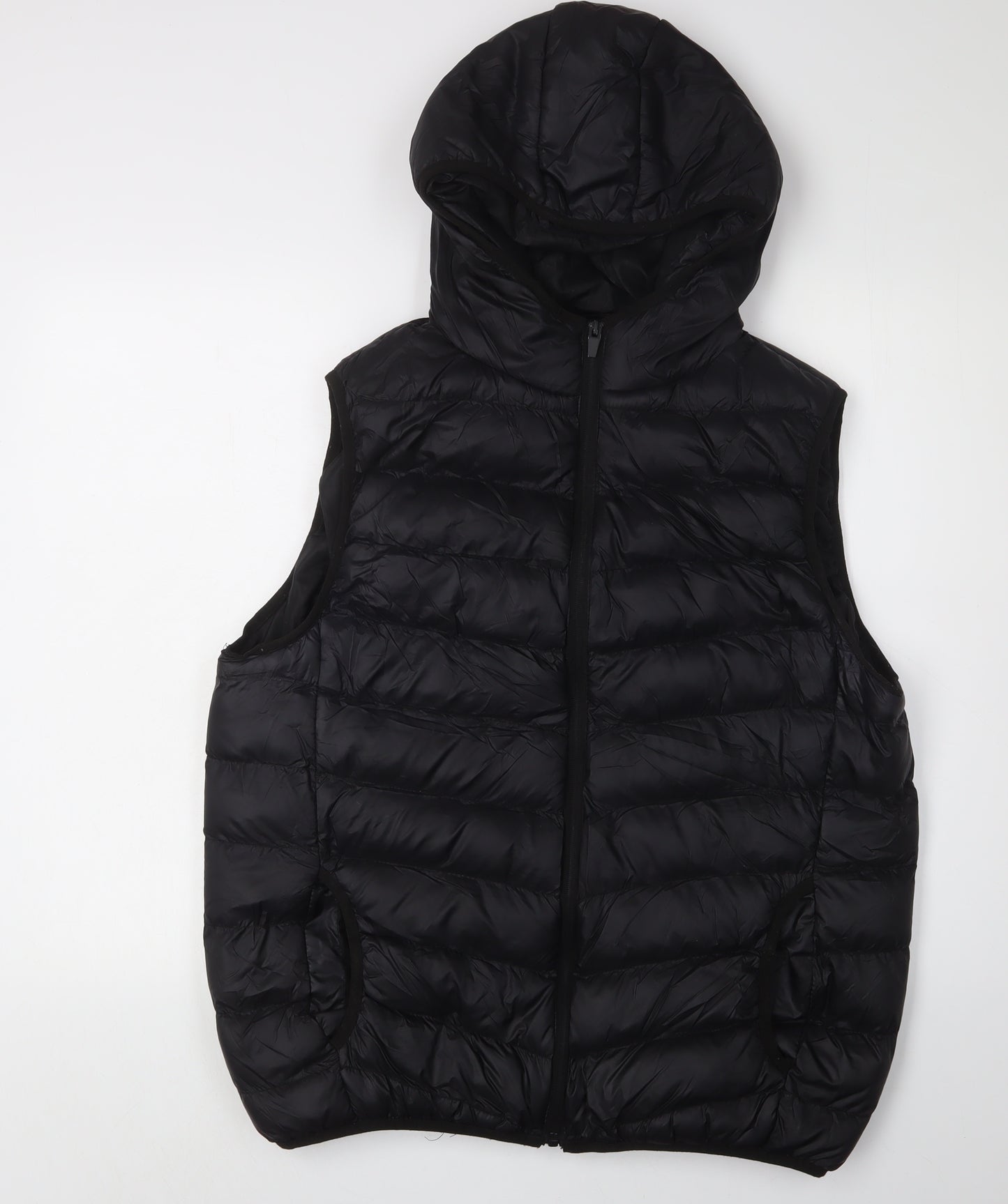 Brave Soul Men's Puffer Waistcoat XL Black Hooded