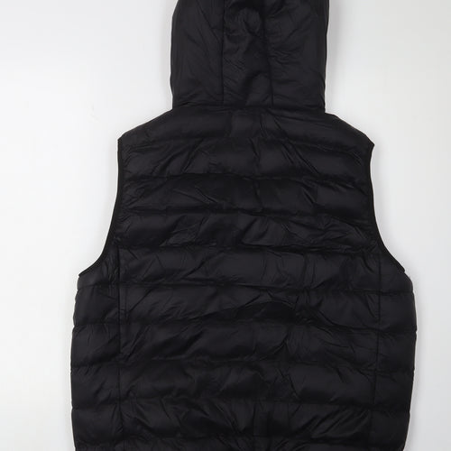 Brave Soul Men's Puffer Waistcoat XL Black Hooded