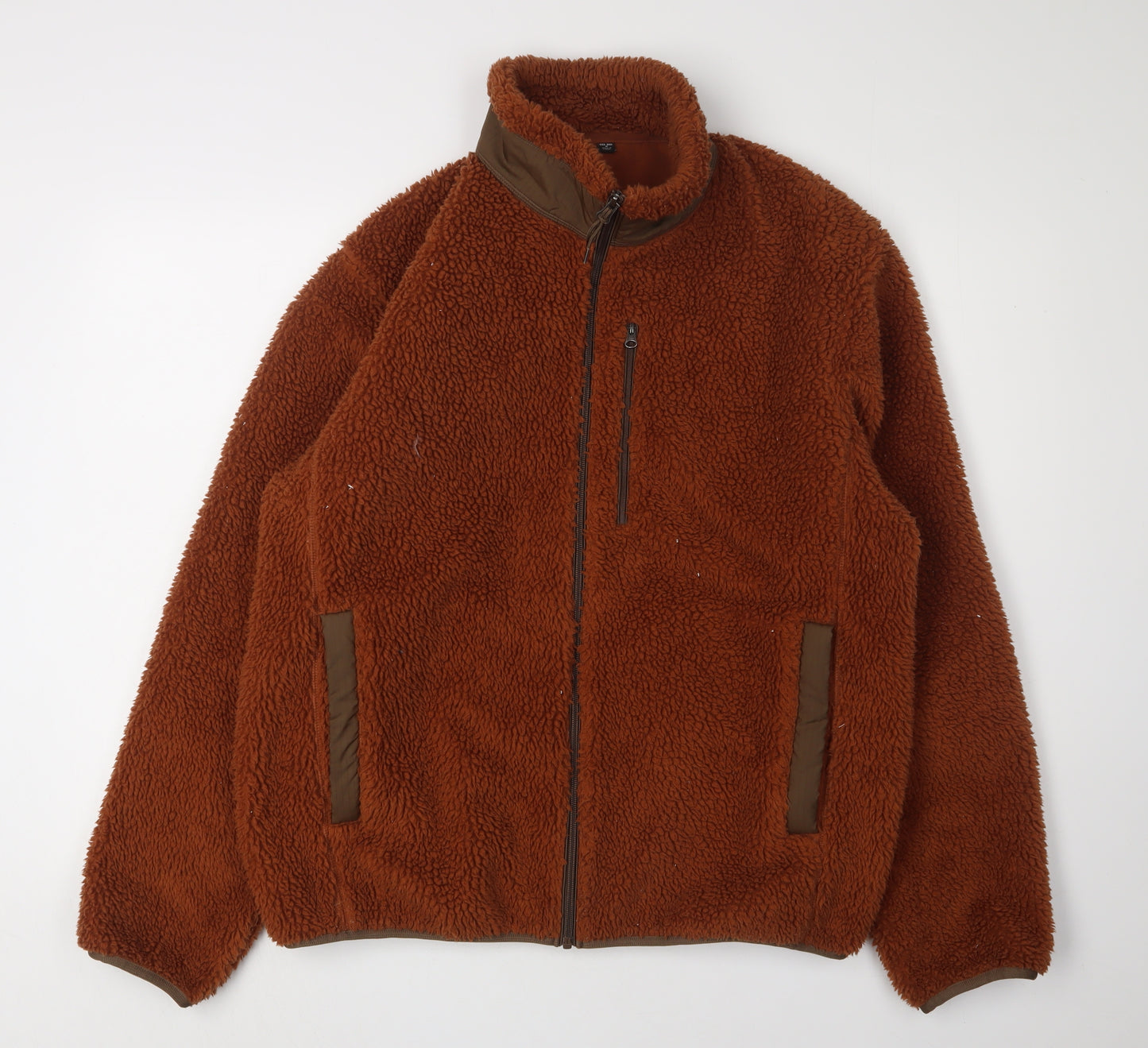 Uniqlo Men's Brown Warm Fleece Jacket Medium