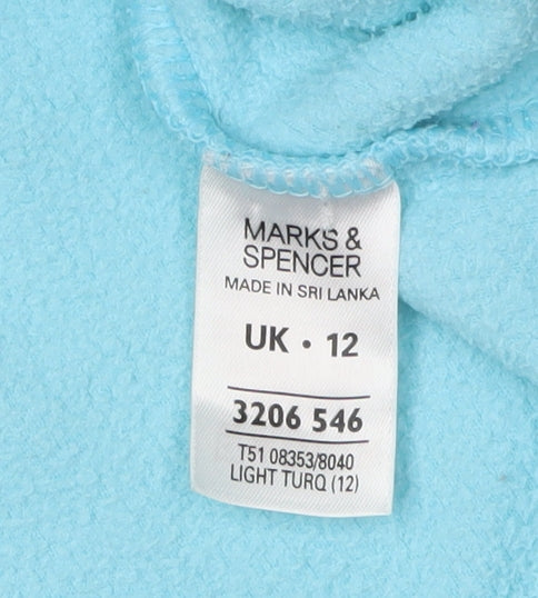 Marks and Spencer Women's Blue Fleece Jacket UK 12