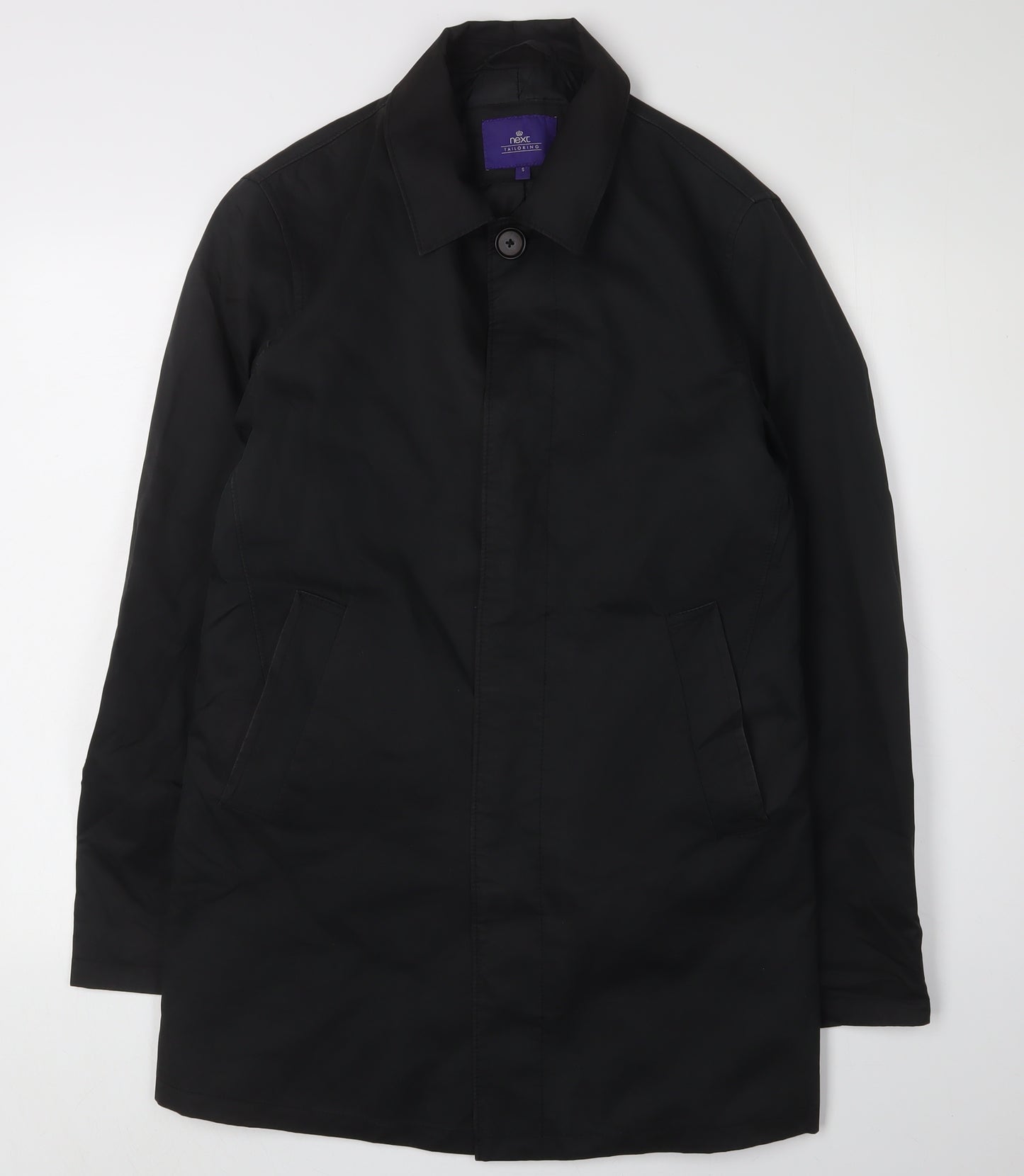 Next Women's Black Overcoat, Small, Cotton Blend