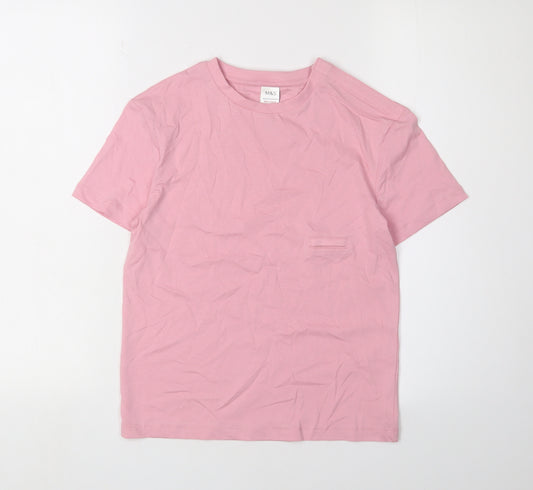 Marks and Spencer Girls Pink Cotton T-Shirt, Size 8-9 Years