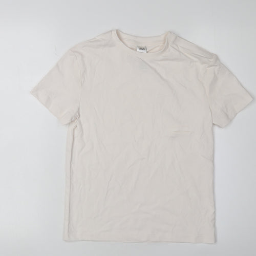 Marks and Spencer Girls Ivory T-Shirt 8-9 Years Cotton