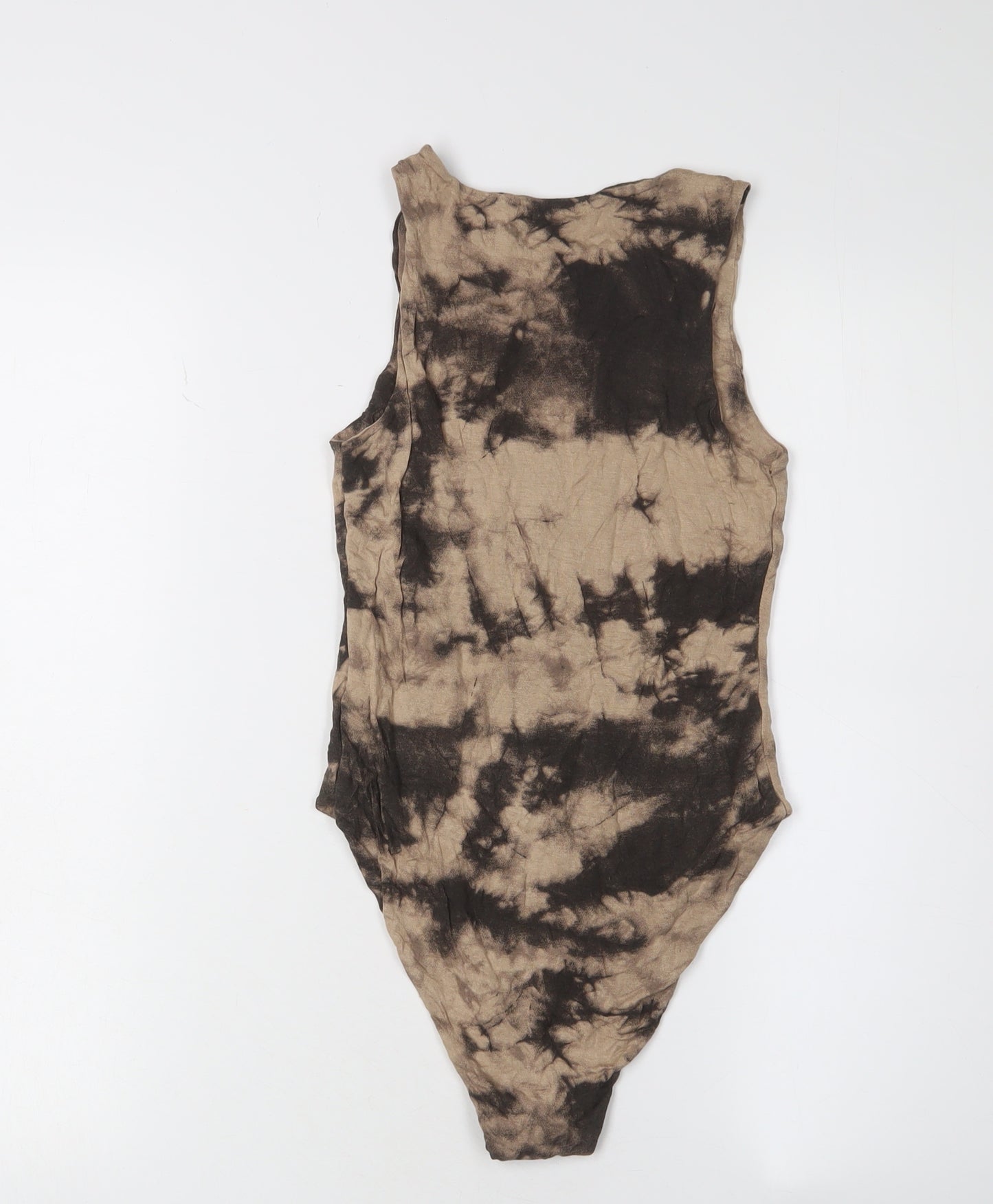 I SAW IT FIRST Women's Brown Tie Dye Bodysuit Size 8