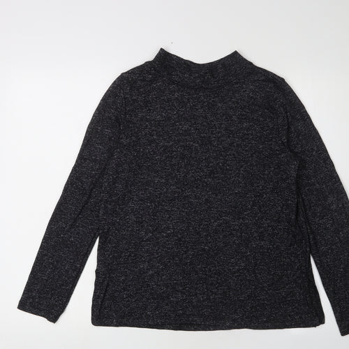 H&M Women's Mock Neck Black Pullover Jumper Size S