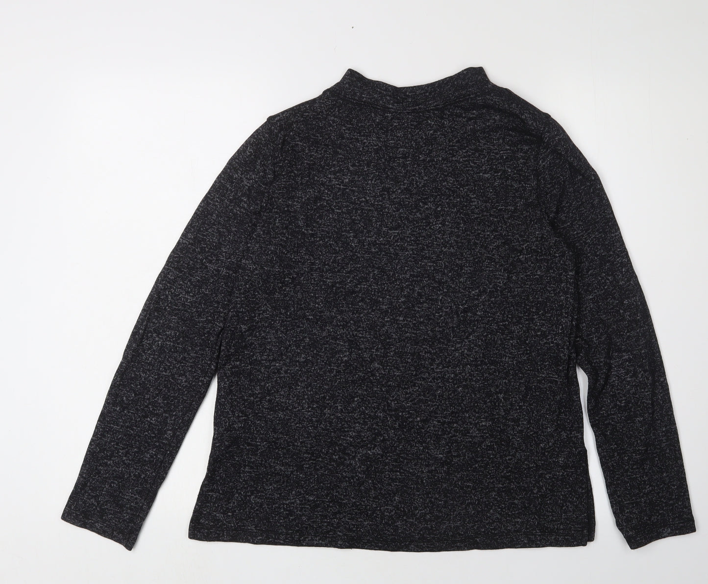 H&M Women's Mock Neck Black Pullover Jumper Size S