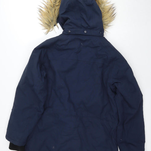 Ultrasport Men's Blue Hooded Parka Jacket Size L