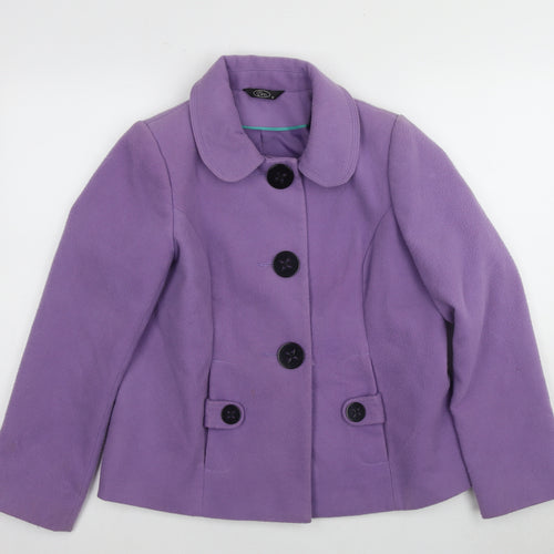 Bm Women's Purple Pea Coat Size 12