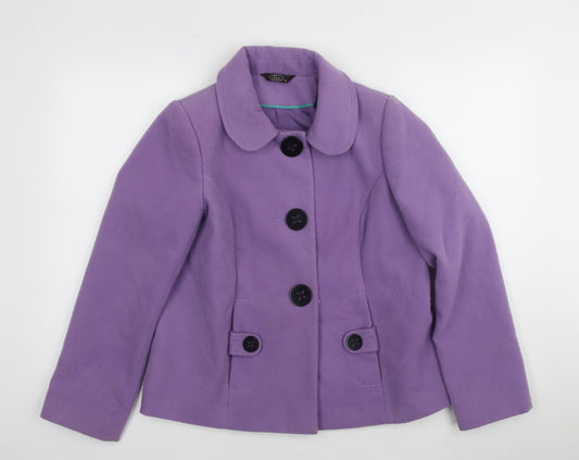 Bm Women's Purple Pea Coat Size 12