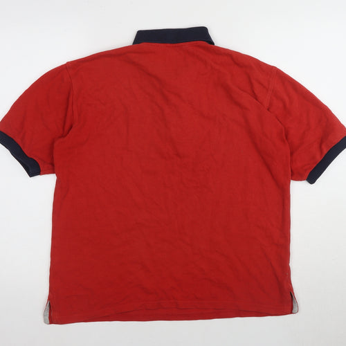 Woodbrook Men's Red Polo Shirt Size S Short Sleeve Button