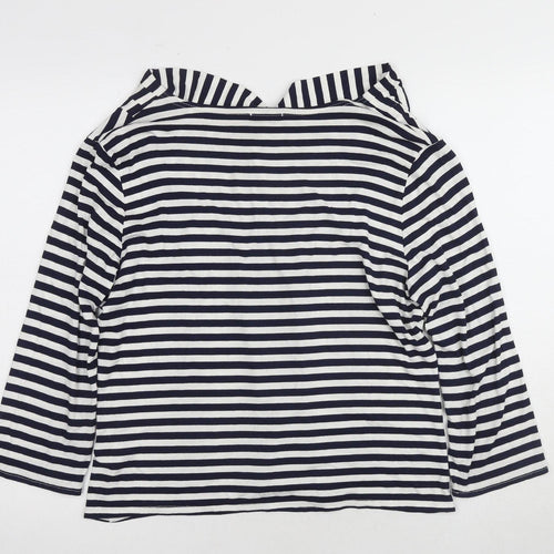 Roman Women's Blue Striped 3/4 Sleeve T-Shirt Size 16