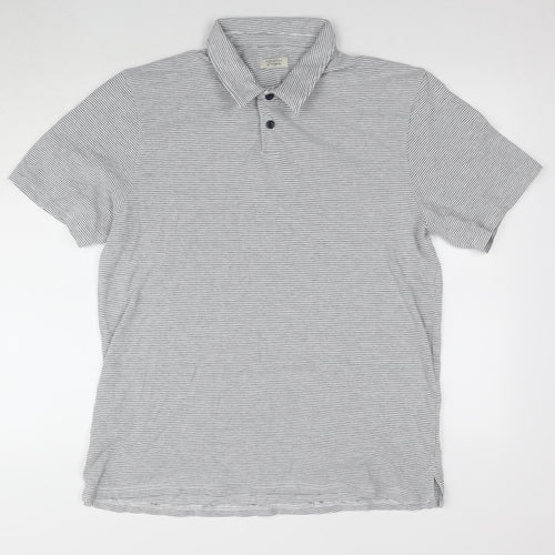 Selezione Grigio Men's Grey Stripe XL Polo Shirt