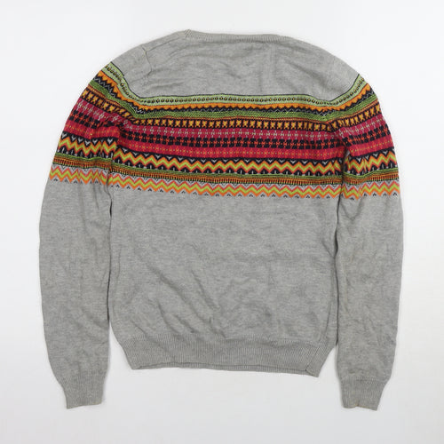 Next Women's Grey Geometric Pullover Jumper Size 6