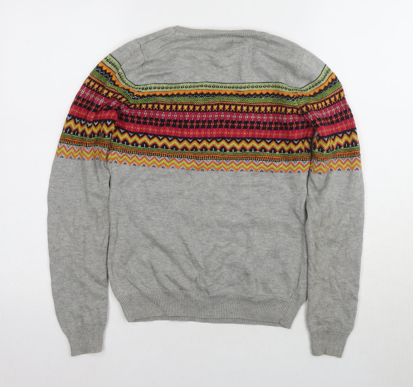 Next Women's Grey Geometric Pullover Jumper Size 6