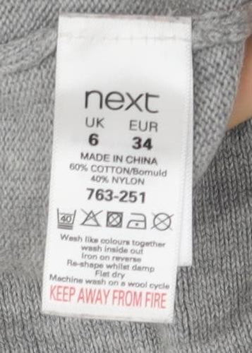 Quiz Women's Grey Sequin Pullover Jumper UK 6