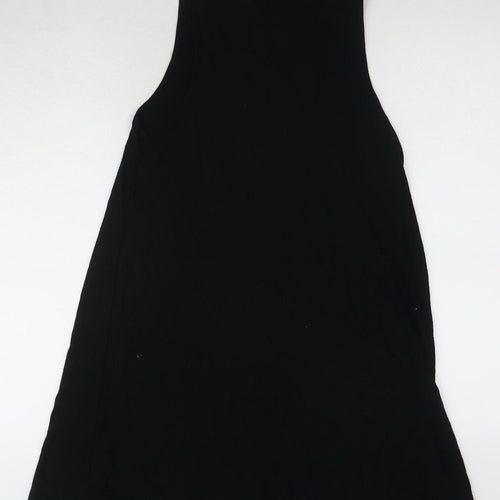 Topshop Women’s Black Mock Neck Shift Dress Size 10