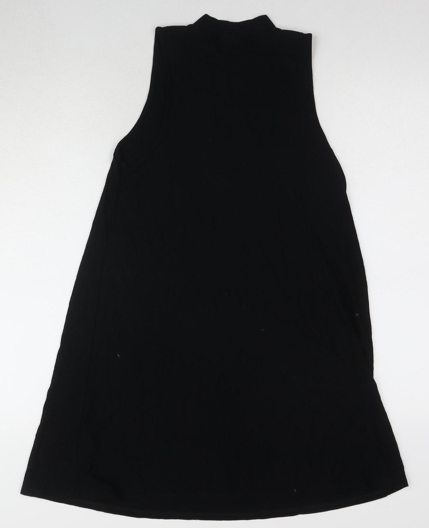 Topshop Women’s Black Mock Neck Shift Dress Size 10