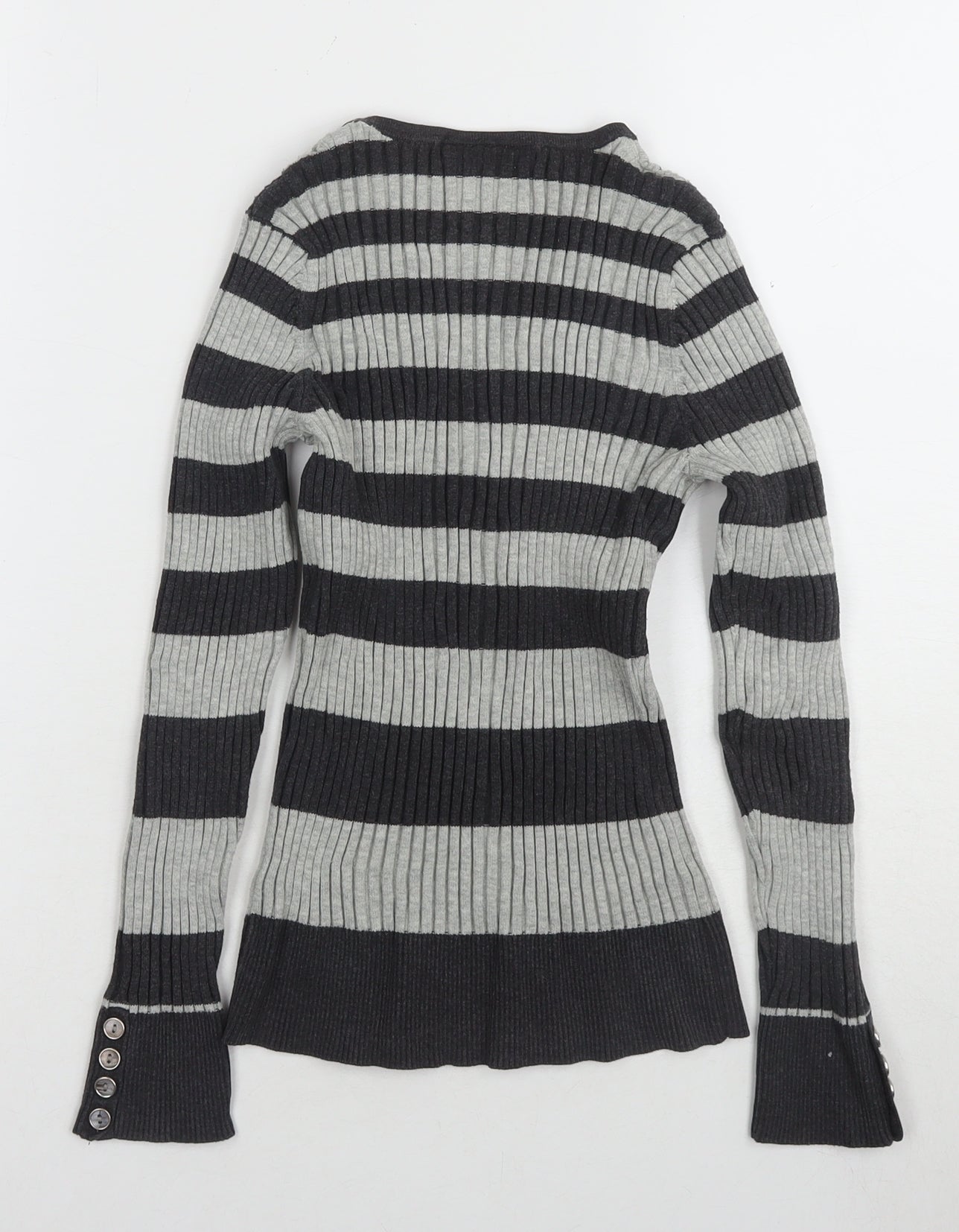 Principles Women's Black Striped Petite Jumper