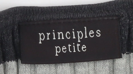 Principles Women's Black Striped Petite Jumper