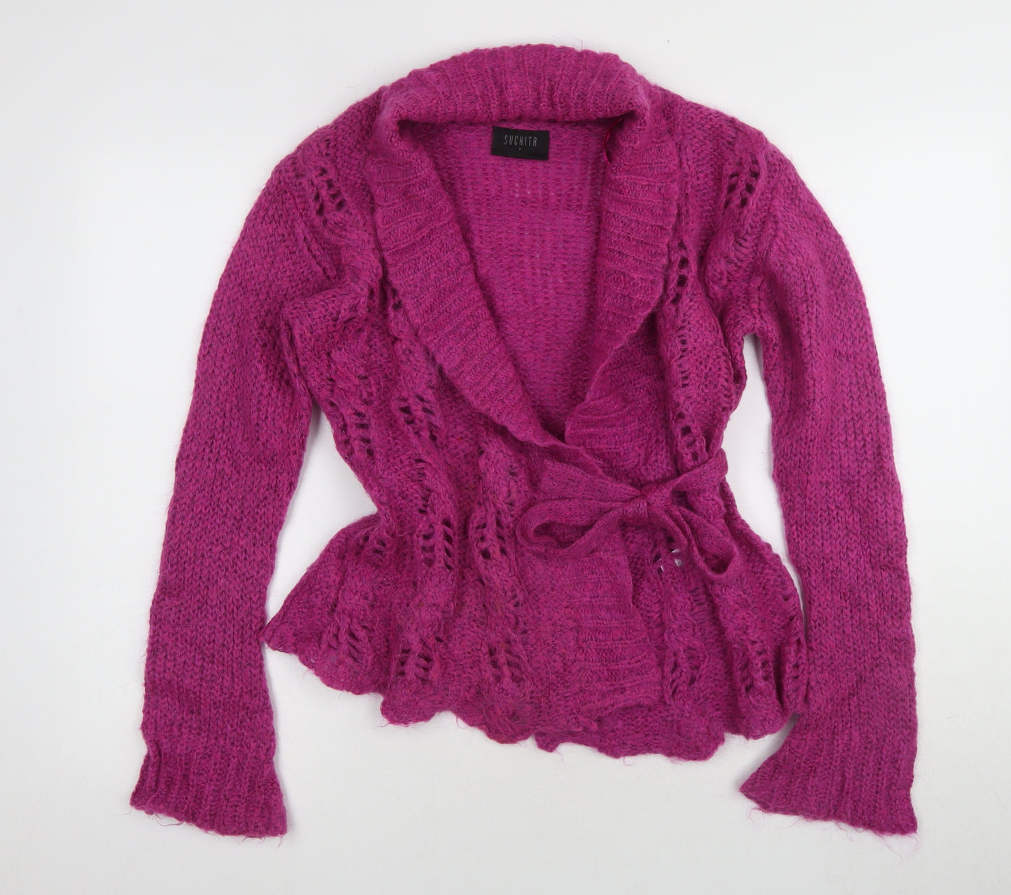 Suchita Women's Pink Belted Cardigan Size 1