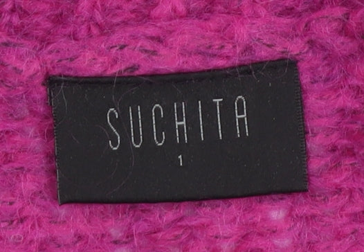 Suchita Women's Pink Belted Cardigan Size 1