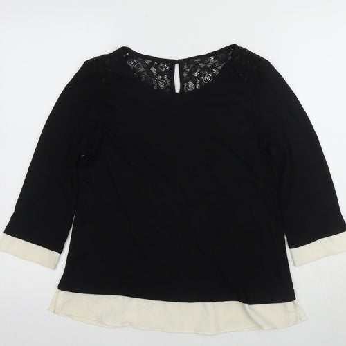 Marks and Spencer Women's Black Lace Blouse Size 12