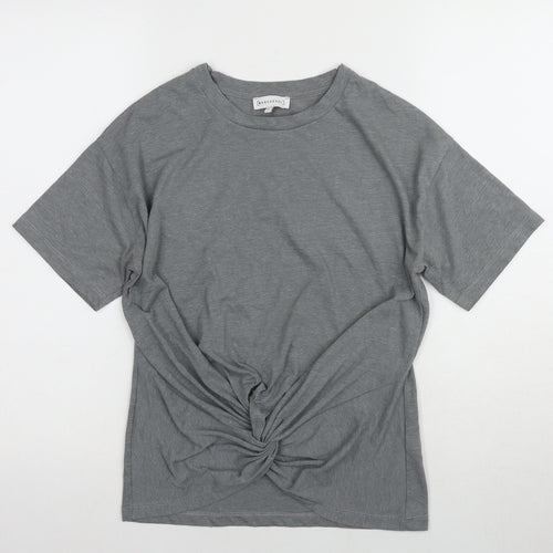 Warehouse Women's Grey Crew Neck T-Shirt Size 10