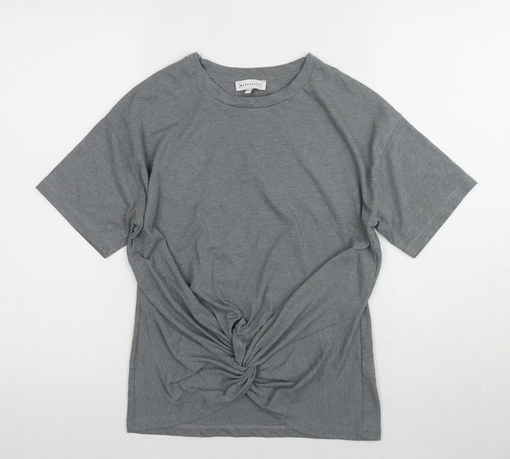 Warehouse Women's Grey Crew Neck T-Shirt Size 10