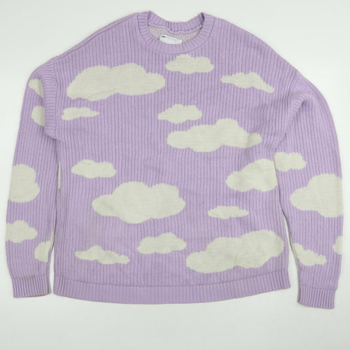 ASOS Design Men's Purple Cloud Pullover Jumper, Size S