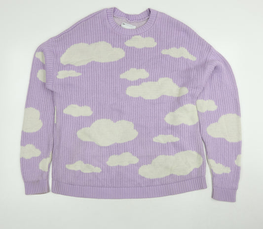 ASOS Design Men's Purple Cloud Pullover Jumper, Size S