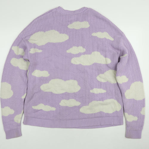 ASOS Design Men's Purple Cloud Pullover Jumper, Size S