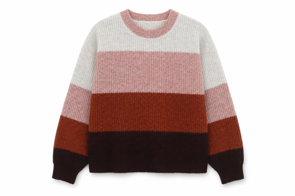 Front view of New Look women’s multicoloured striped jumper m