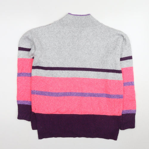 Next Women's Multicoloured Striped V-Neck Jumper S