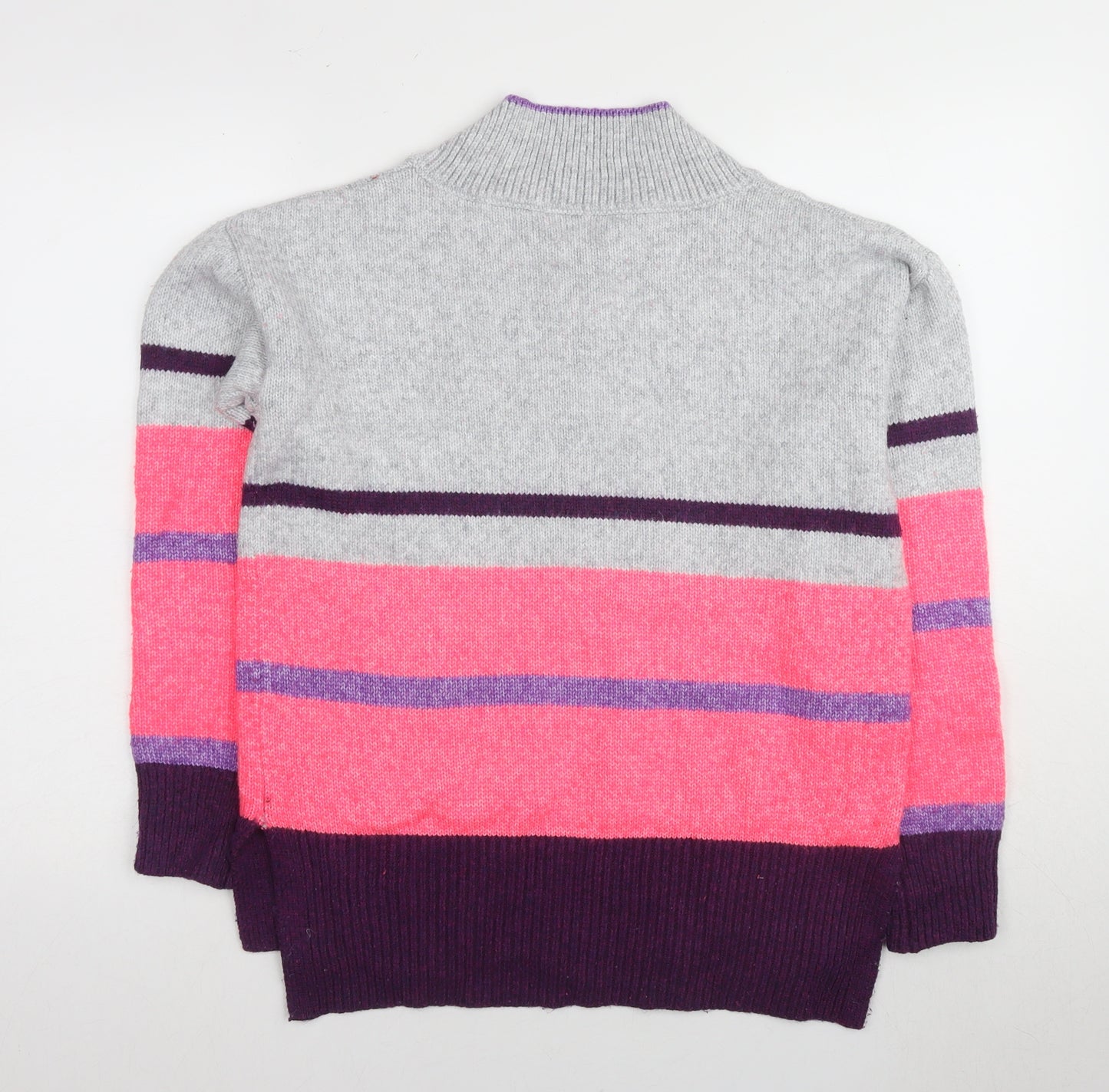 Next Women's Multicoloured Striped V-Neck Jumper S