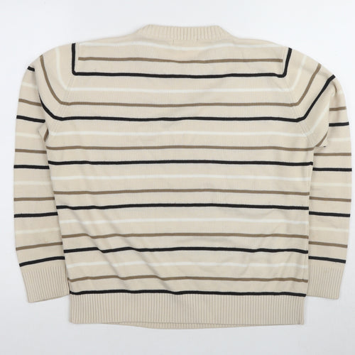 Berketex Women's Beige Striped Pullover Jumper Size 10-12