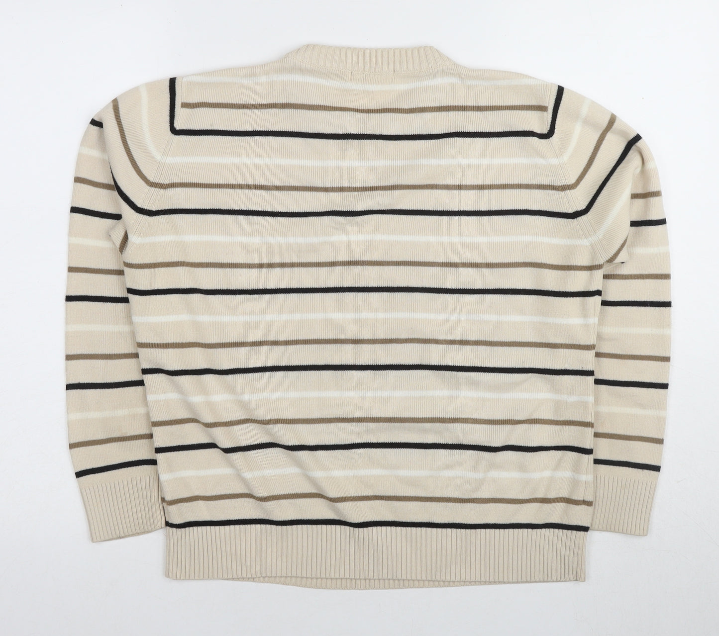 Berketex Women's Beige Striped Pullover Jumper Size 10-12