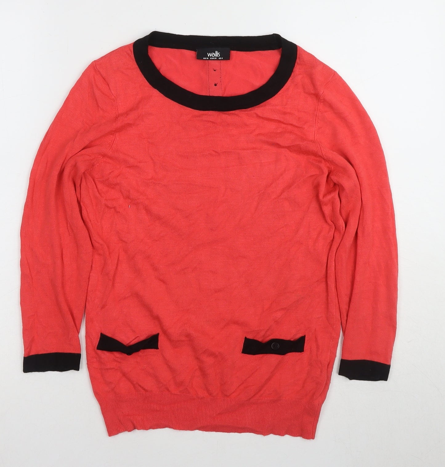 Wallis Women's Red Pullover Jumper Size 10