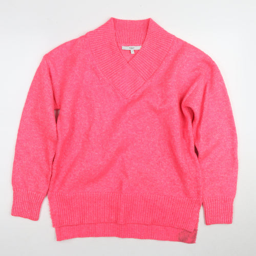 Next Women's Pink V-Neck Pullover Jumper Size 10