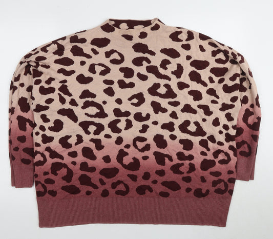 Next Women's Multicoloured Animal Print Roll Neck Jumper