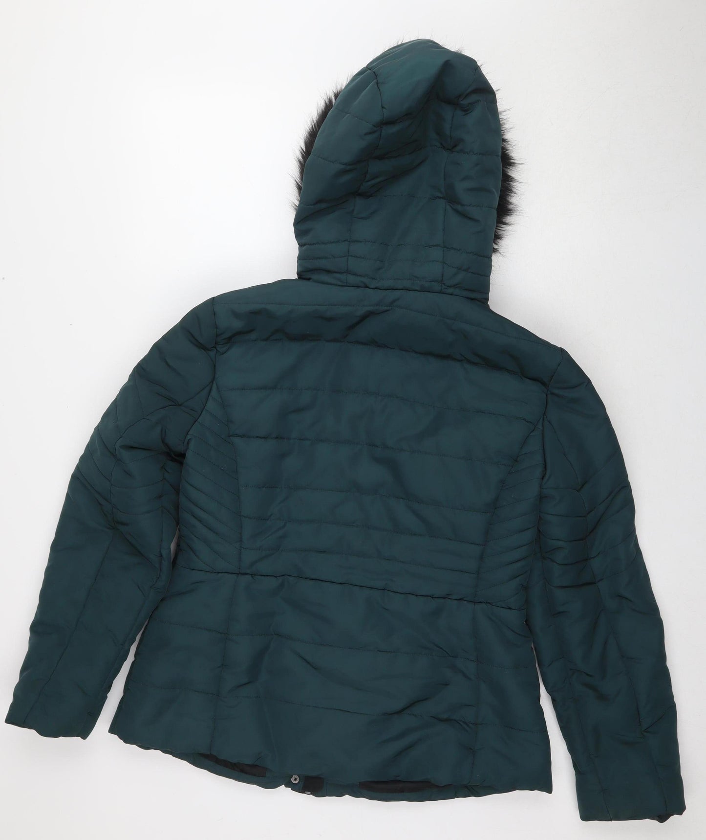 Debenhams Women's Green Puffer Jacket Size 14