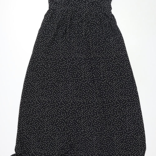 Boohoo Women's Black Polka Dot Slip Dress Size 12