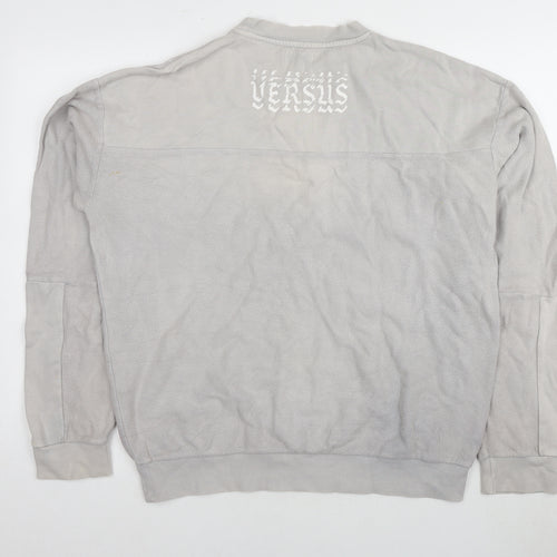 Topman Men's Grey Crew Neck Sweatshirt XS