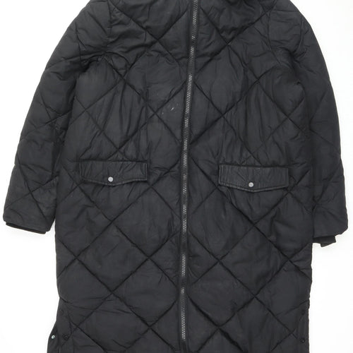 New Look Women's Black Puffer Jacket, Size 16, Winter Coat