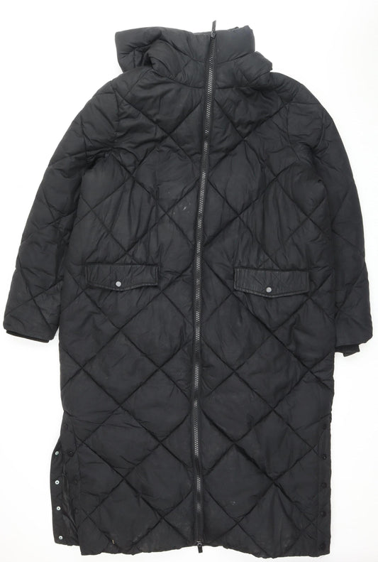 New Look Women's Black Puffer Jacket, Size 16, Winter Coat