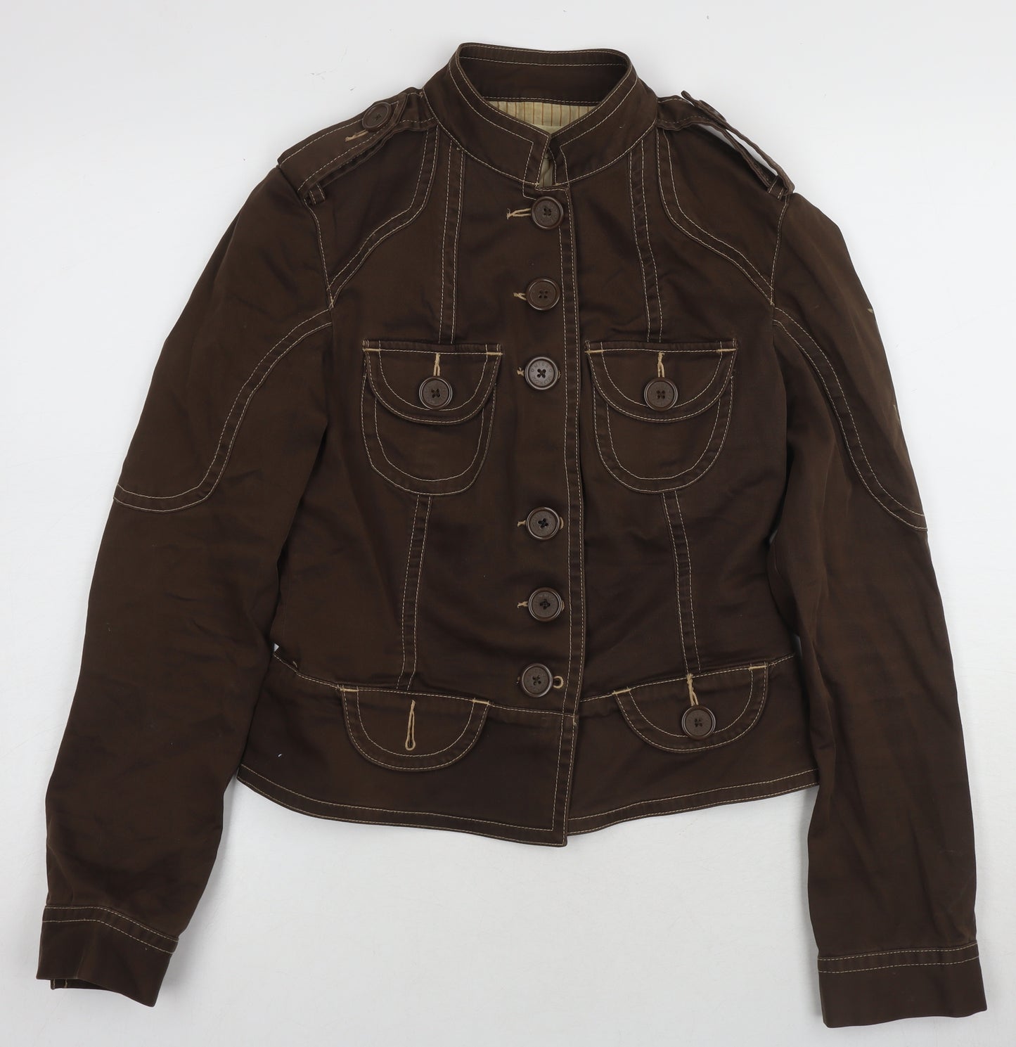 Miss Selfridge Women’s Brown Military Jacket Size 10