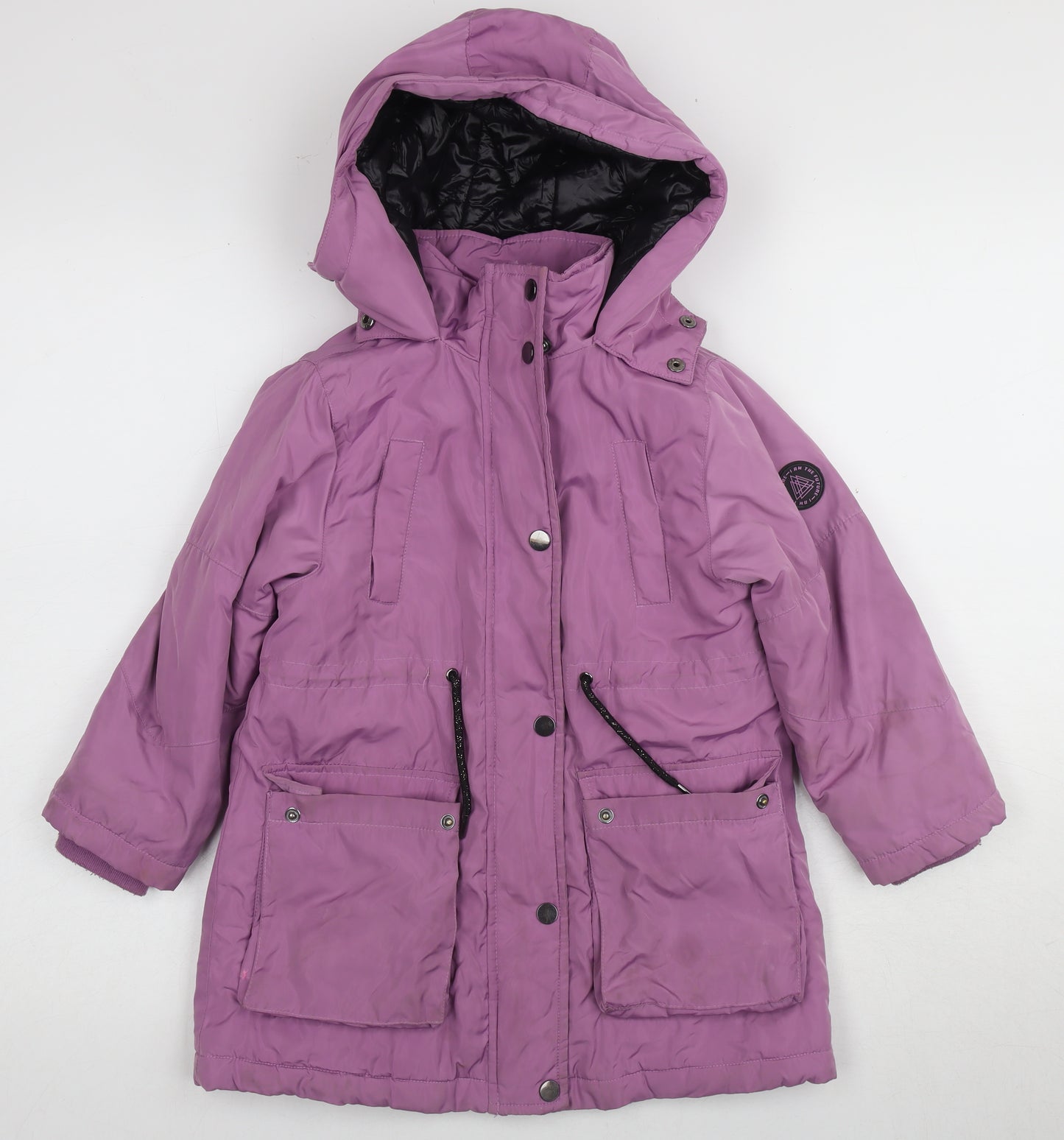 Next Girls Purple Parka Coat 5 Years