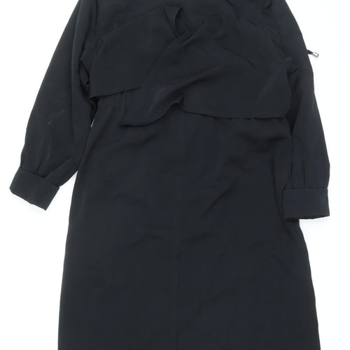 Silkana Nuage Women's Black Long Hooded Coat Size 10