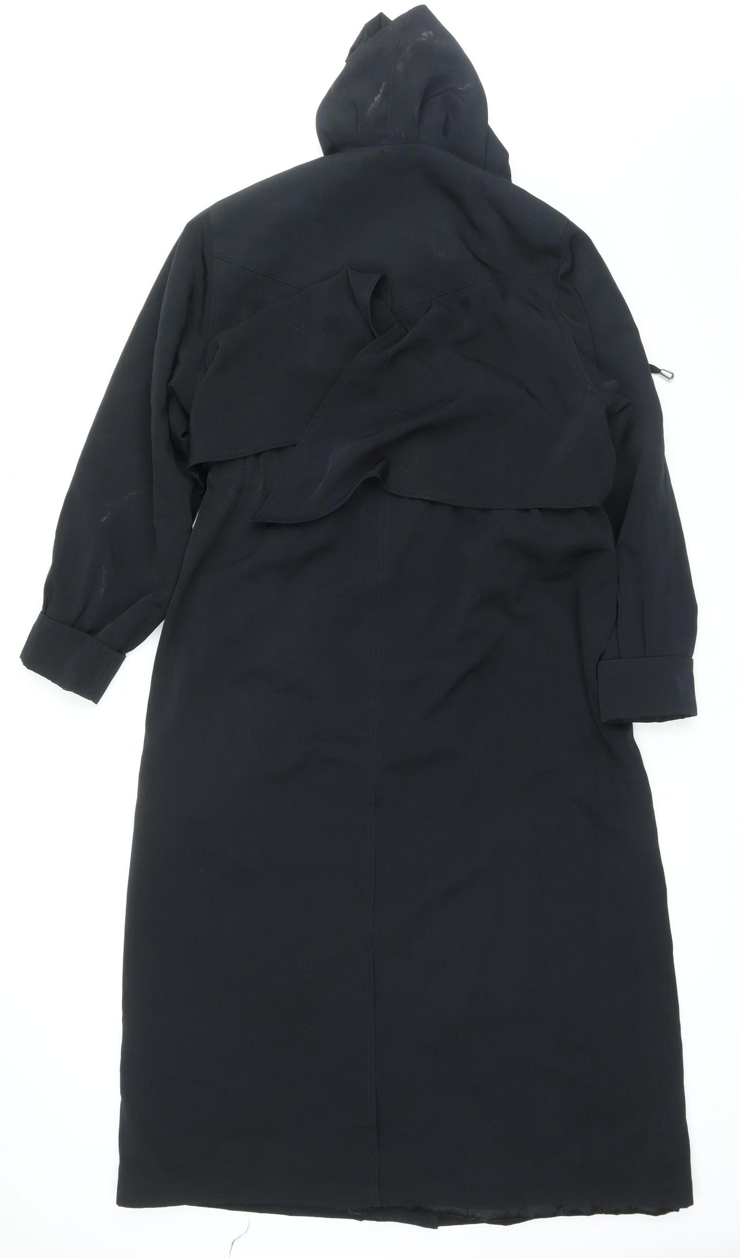 Silkana Nuage Women's Black Long Hooded Coat Size 10