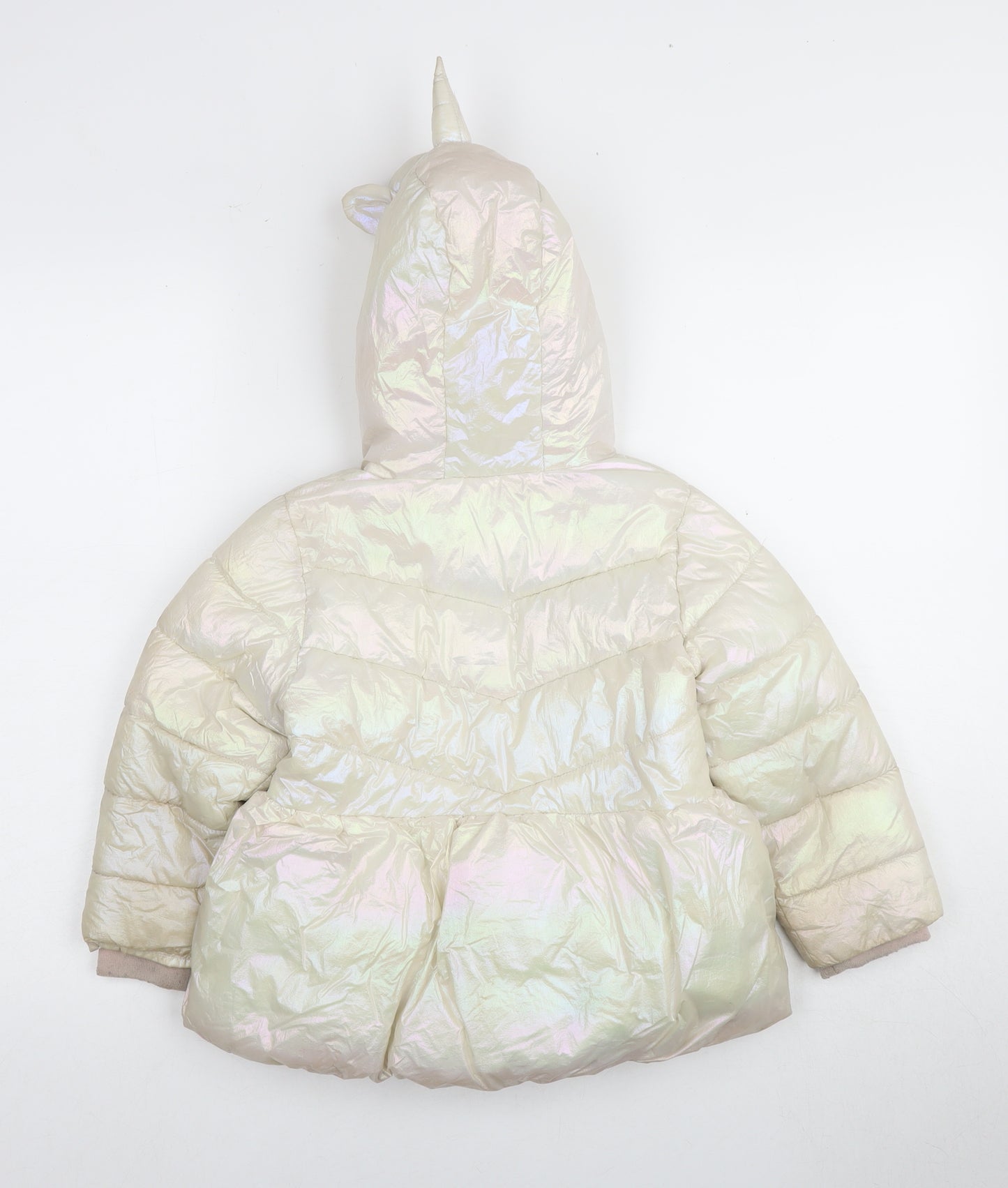 Very Girls Unicorn Puffer Jacket, 4-5 Years, Multicoloured