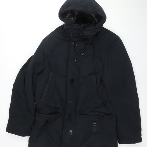 Marks and Spencer Men's Black Medium Overcoat Jacket
